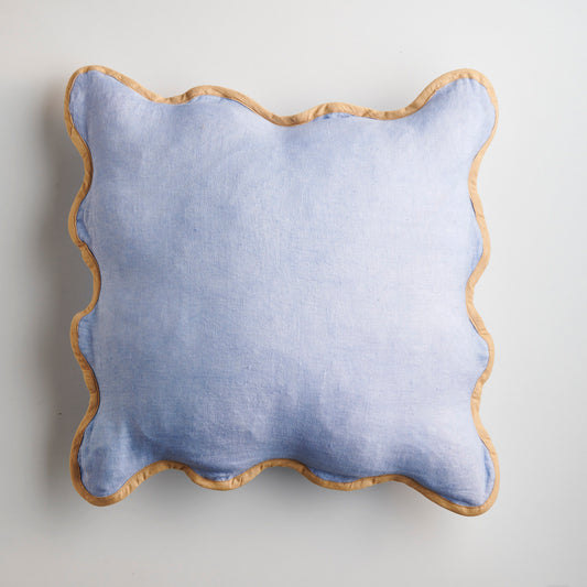 The Kemp Cushion - Powder Blue & Biscuit